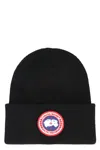 CANADA GOOSE MEN'S BLACK WOOL HAT WITH TURN UP BRIM BY CANADA GOOSE
