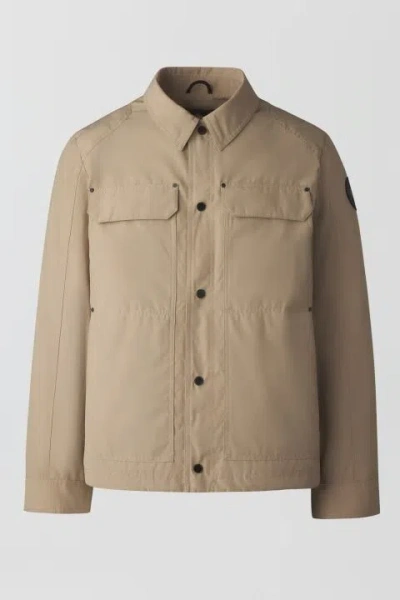 Canada Goose Burnaby Tech Fabric Jacket For Men In Desertsand