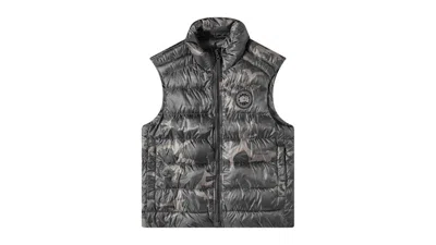 Pre-owned Canada Goose Men's  Black Disc Crofton Vest In Black Classic Camo