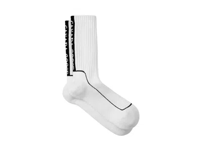 Pre-owned Canada Goose Men's  Boundary High Socks In White