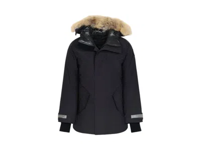 Pre-owned Canada Goose Men's  Canada Edgewood Fur Parka In Jacket Black
