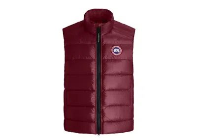 Pre-owned Canada Goose Men's  Crofton Down Vest In Inferno Red
