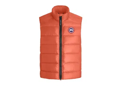 Pre-owned Canada Goose Men's  Crofton Down Vest In Signal Orange