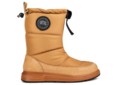 Pre-owned Canada Goose Men's  Crofton Folddown Puffer Boot Sneakers In Sandalwood/camel In Brown