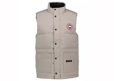 Pre-owned Canada Goose Men's  Freestyle Crew Vest In Limestone In Gray