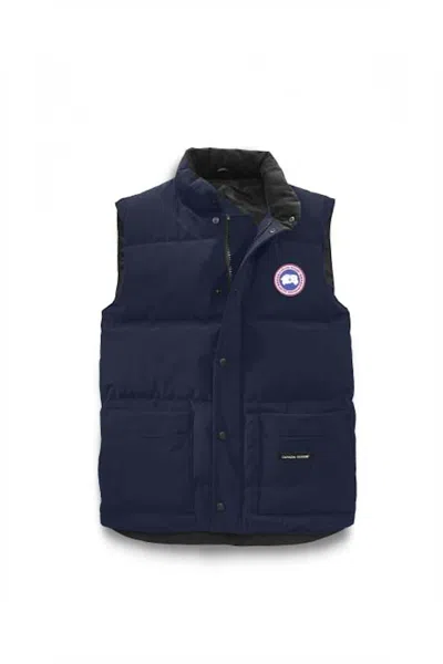 Pre-owned Canada Goose Men's  Freestyle Crew Vest Jacket In Atlantic Navy Blue
