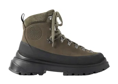 Pre-owned Canada Goose Men's  Journey Boot Sneakers In Military Green/black