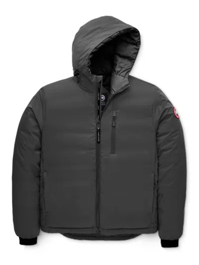 Pre-owned Canada Goose Men's  Lodge Down Matte Finish Hooded Jacket In Graphite