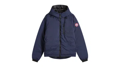 Pre-owned Canada Goose Men's  Lodge Hooded Jacket In Atlantic Navy Blue