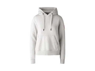 Pre-owned Canada Goose Men's  Muskoka Classic Badge Hoodie In White
