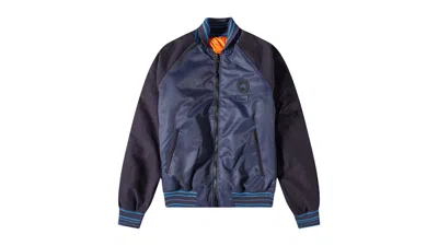 Pre-owned Canada Goose Men's  X Nba Collection With Union Bullard Bomber Jacket In Newport Navy Blue
