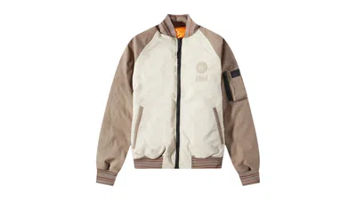 Pre-owned Canada Goose Men's  X Nba Collection With Union Bullard Bomber Jacket In Pearl
