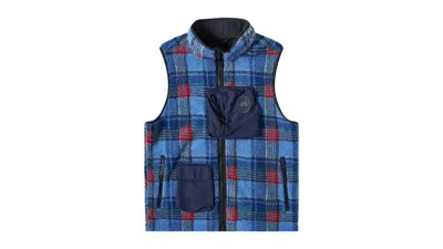 Pre-owned Canada Goose Men's  X Nba Collection With Union Legion Fleece Vest In Legacy Tartan Blue