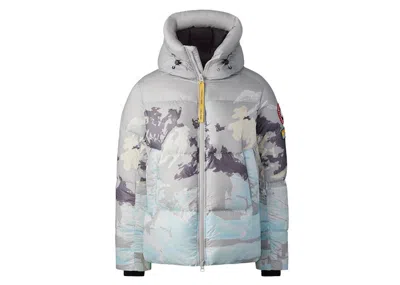Pre-owned Canada Goose Men's  X Nba X Kidsuper Studios Crofton Puffer Jacket In Landscape Print In Multi