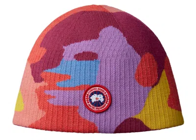 Pre-owned Canada Goose Men's  X Nba X Kidsuper Studios Toque Beanie In Crowd Print