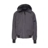 Canada Goose Hooded Bomber Jacket Long Sleeves In Gray