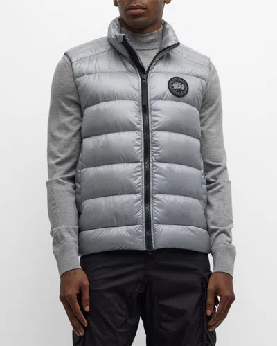 Canada Goose Men's Crofton Disc Puffer Vest In Gray