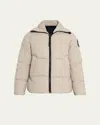 Canada Goose Men's Crofton Matte Nylon Hooded Puffer Jacket In Neutral