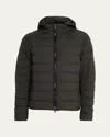 Canada Goose Men's Crofton Packable Quilted Matte Ripstop Hoodie In Green