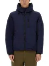 Canada Goose Down-feather Logo-patch Jacket In Blue