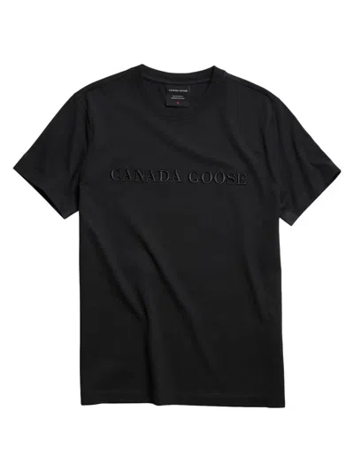 Canada Goose Big Chest Mini Embroidered T-shirt For Men In Black