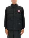Canada Goose Charcoal Polyester Blend Freestyle Sleeveless Down Jacket In Black