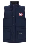 Canada Goose Charcoal Polyester Blend Freestyle Sleeveless Down Jacket In Blue