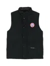 Canada Goose Charcoal Polyester Blend Freestyle Sleeveless Down Jacket In Black