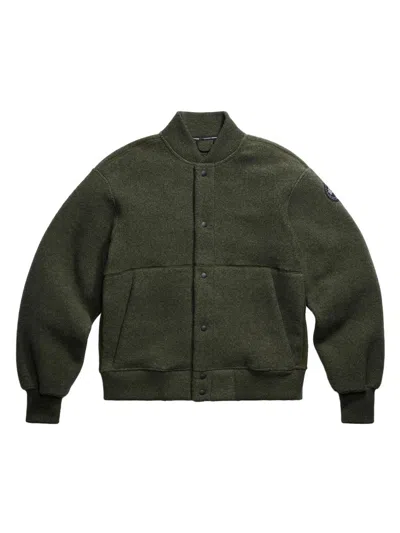 Canada Goose Men's Hudson Fleece Bomber Jacket In Green