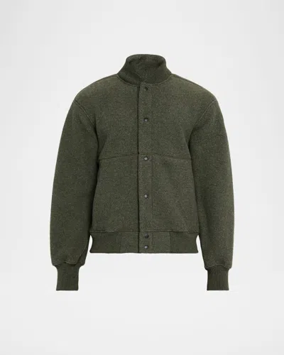 Canada Goose Men's Hudson Fleece Snap-front Bomber Jacket In Green