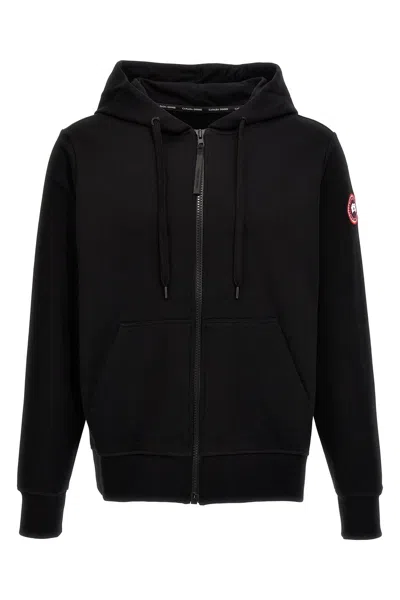 Canada Goose Huron Cotton Hoodie In Black