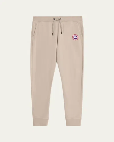 Canada Goose Cotton Track-pants With Ribbed Cuffs In Gray