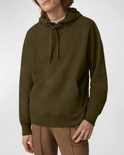 Canada Goose Huron Cotton Hoodie In Military Green