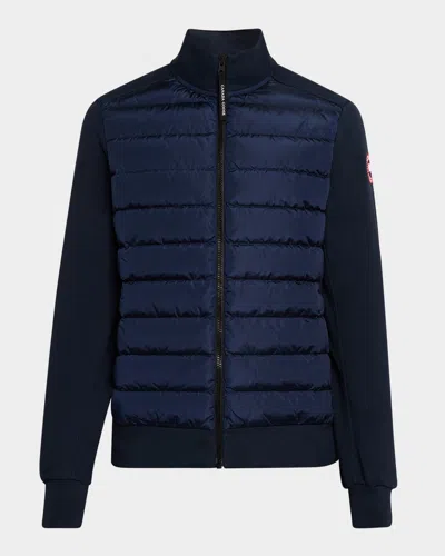 Canada Goose Men's Hybridge Huron Full-zip Down Jacket In Blue