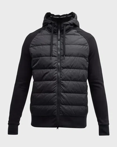 Canada Goose Men's Hybridge Huron Padded-front Jacket In Black