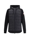 Canada Goose Huron Hybridge Full Zip Hooded Jacket In Black