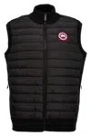 Canada Goose Ribbed Collar Sleeveless Quilted Jacket In Black