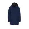 Canada Goose Hooded Coat With Long Sleeves And Pockets In Blue