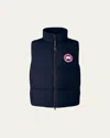 Canada Goose Mens Atlantic Navy Lawrence Quilted Shell-down Vest In Atlantic Navy