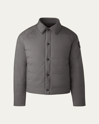 Canada Goose Men's Lodge Coach Jacket In Coastal Grey