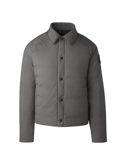 Canada Goose Men's Lodge Coach Nylon & Down Jacket In Gray