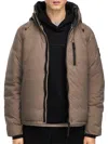 Canada Goose Men's Lodge Down Hooded Jacket In Gray