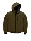 Canada Goose Lodge Hoody Down Jacket In Military Green