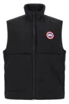 Canada Goose Quilted Sleeveless High Collar Vest In Black