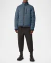 Canada Goose Men's Lodge Zip-front Puffer Coat In Ozone Blue