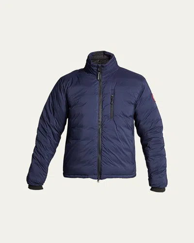 Canada Goose Men's Lodge Zip-front Puffer Coat In Blue