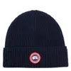 Canada Goose Arctic Disc-embellished Wool Beanie In Blue