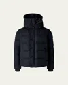 Canada Goose Mens Atlantic Navy Melange Macmillan Brand-patch Recycled Wool-blend Jacket