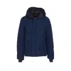 Canada Goose Hooded Parka With Zip Pockets And Cuffs In Blue