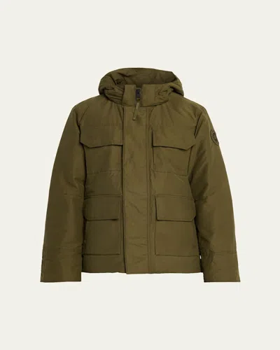 Canada Goose Boxy-fit Cotton Parka With High Collar In Green